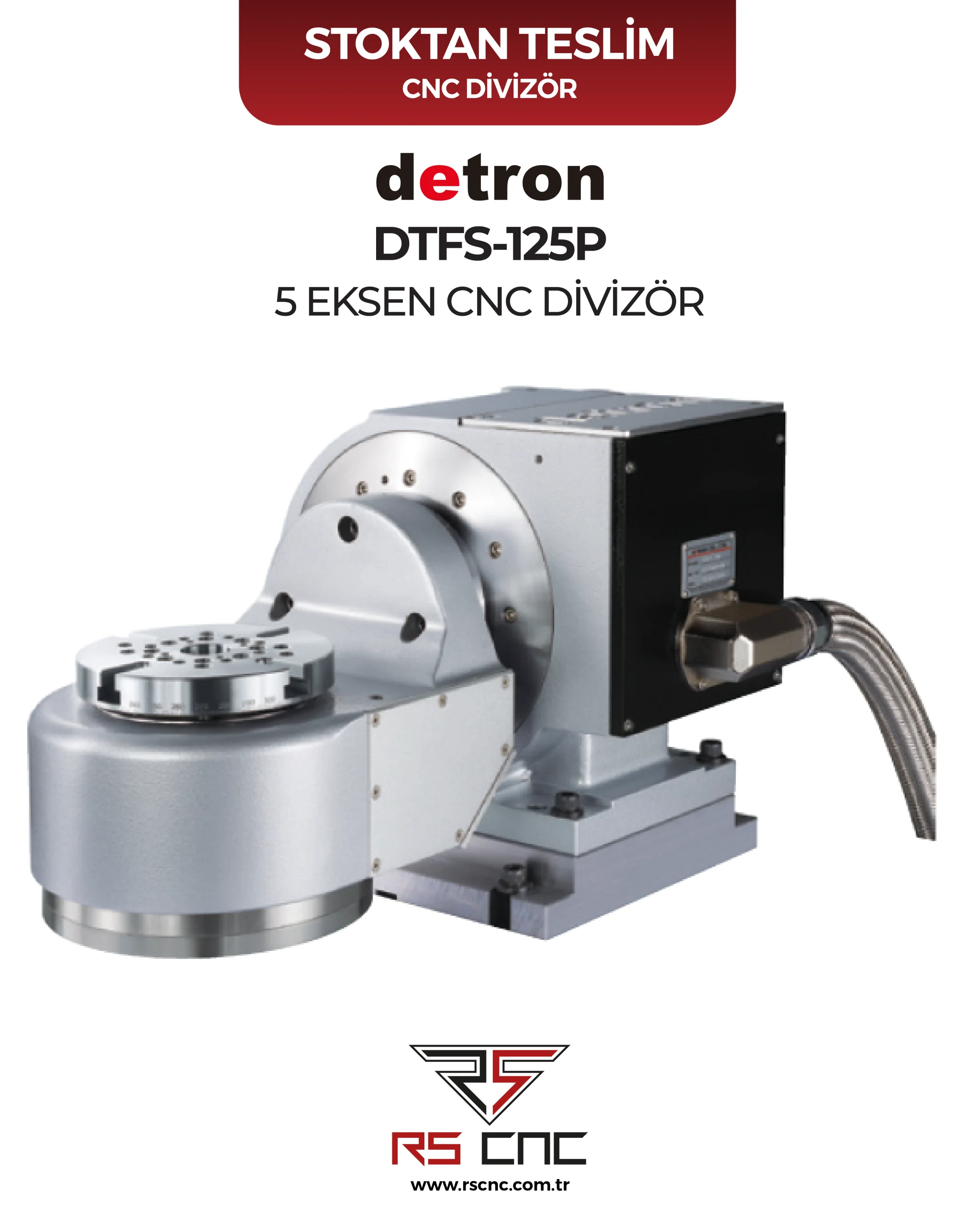 Detron DTFS-125P 5 Eksen CNC Divizör