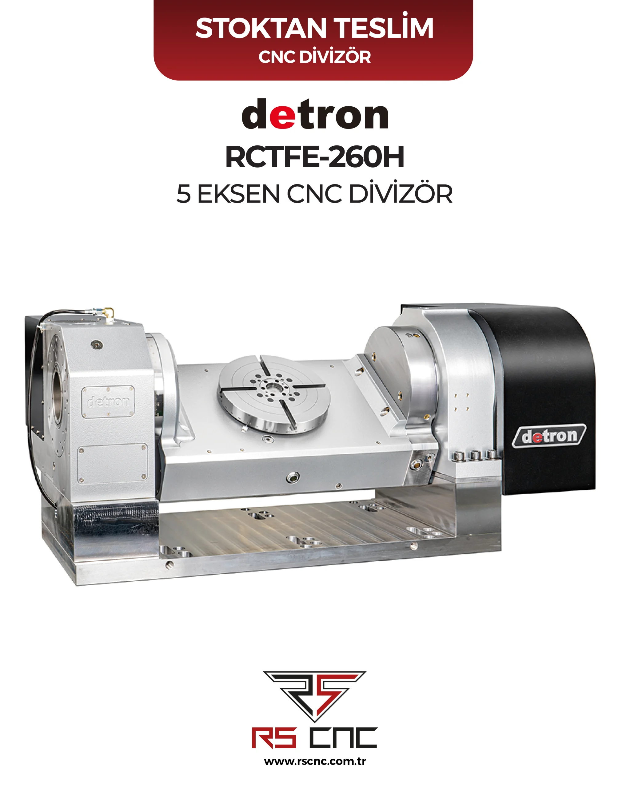 Detron RCTFE-260H 5 Eksen CNC Divizör